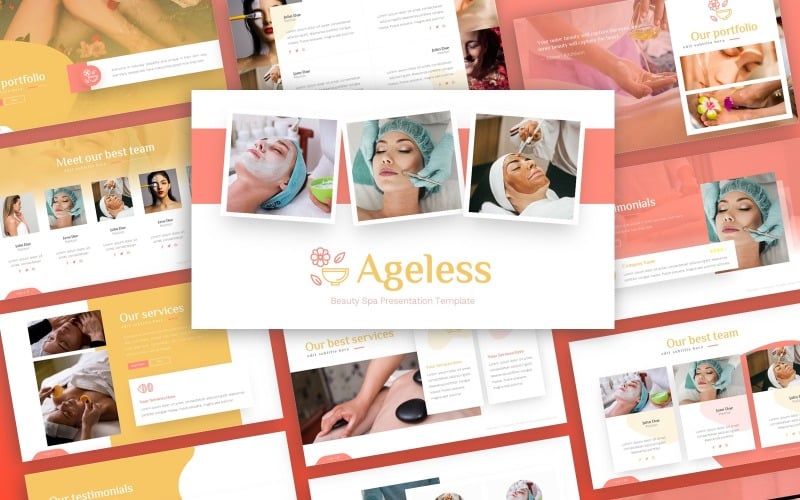 ageless beauty spa multipurpose powerpoint template original