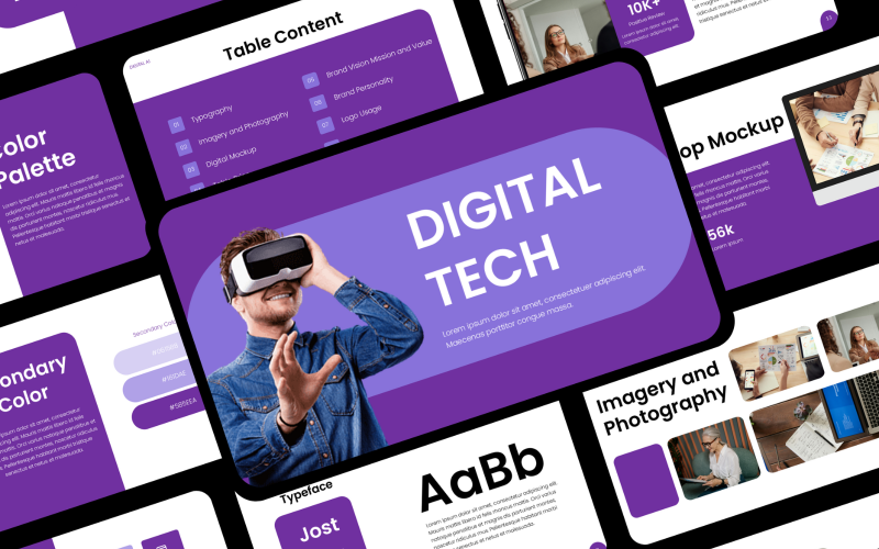 agency brand identity presentation template powerpoint original