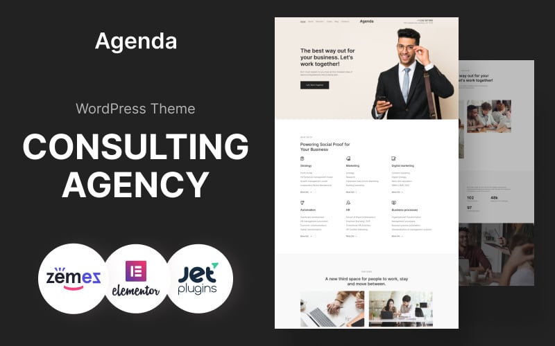 agenda consulting agency wordpress theme original