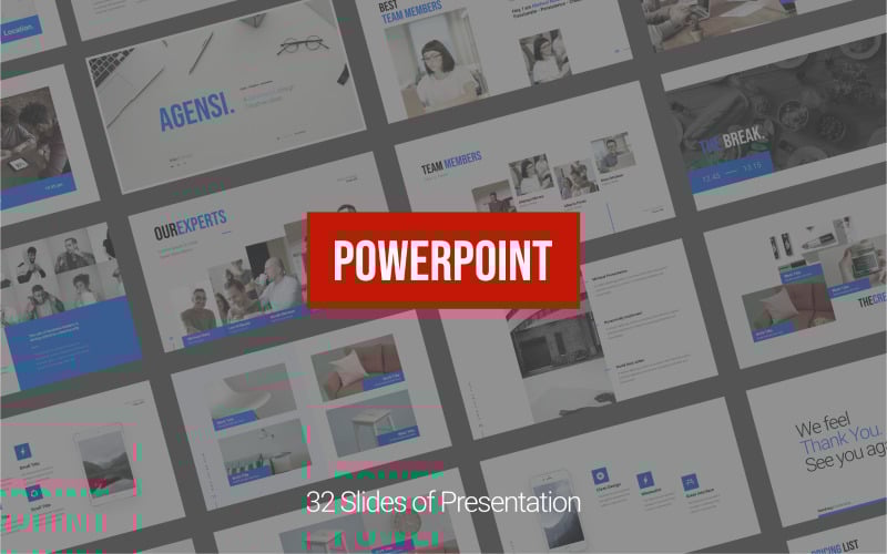 agensi creative business presentation powerpoint template original