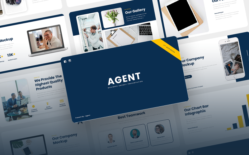 agent business agensy powerpoint template original