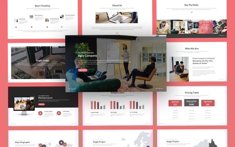 agia clean multipurpose powerpoint presentation template original