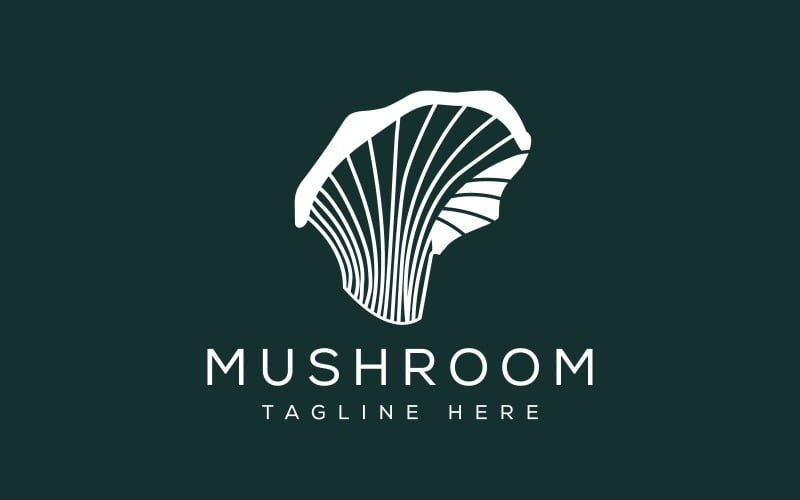 agriculture farm organic food mushroom tree logo design vector icon symbol original