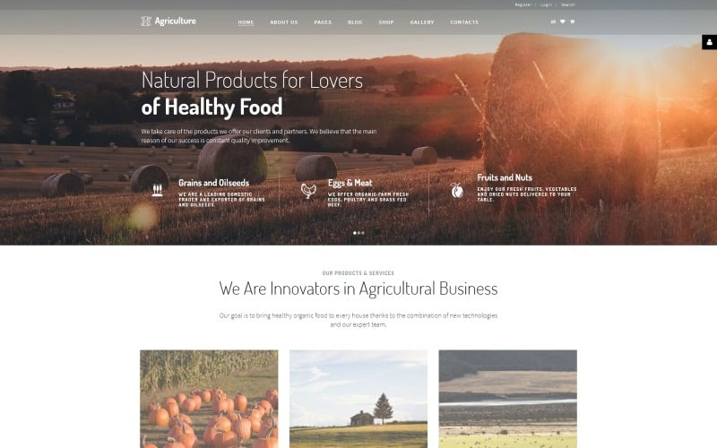 agriculture natural farming clean joomla template original