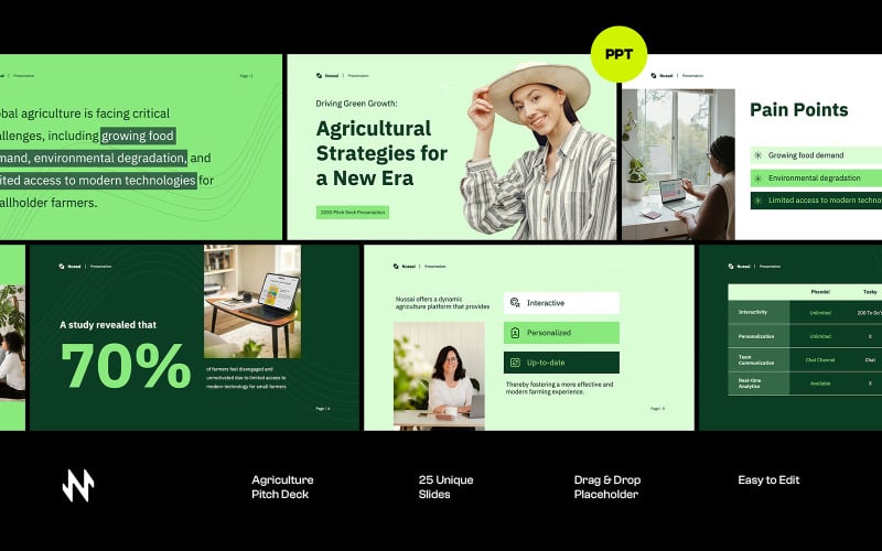 agriculture pitch deck powerpoint original