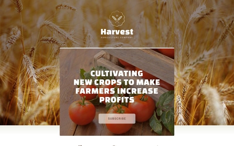 agriculture responsive landing page template original