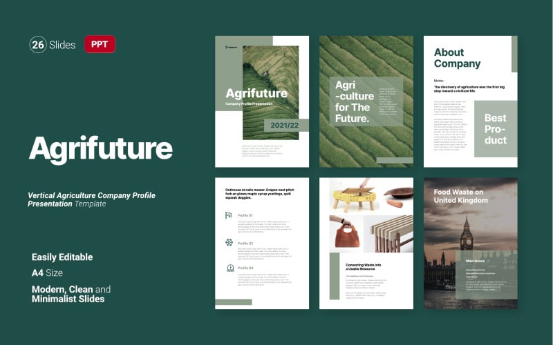 agrifuture vertical powerpoint template original