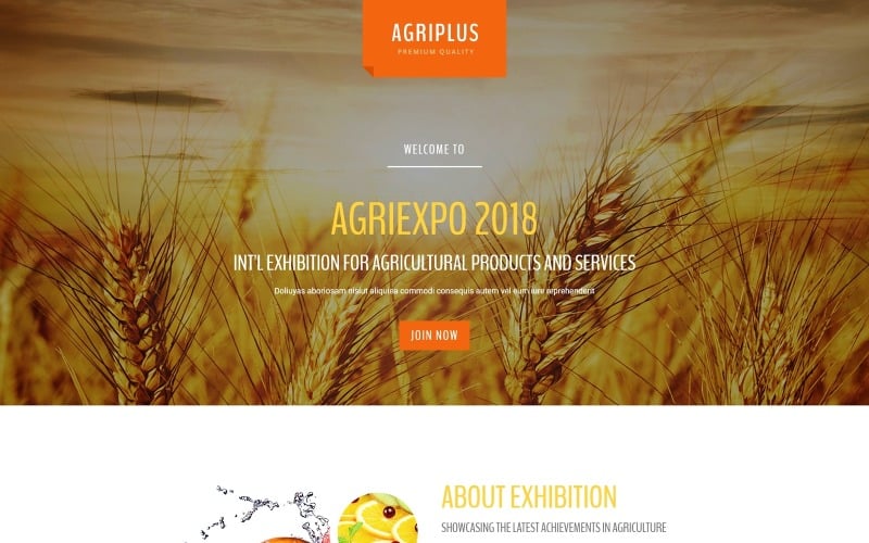 agriplus impressive agriculture exhibition with built in novi builder landing page template original