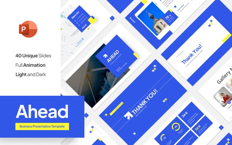 ahead business powerpoint template original