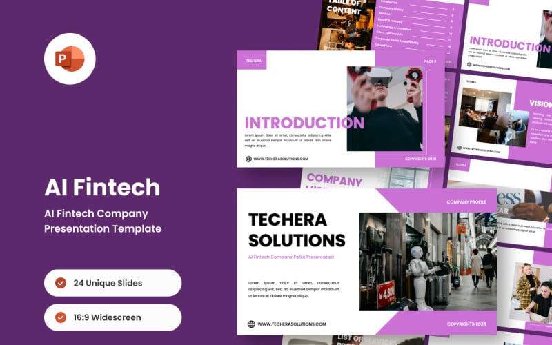 ai amp fintech business powerpoint original