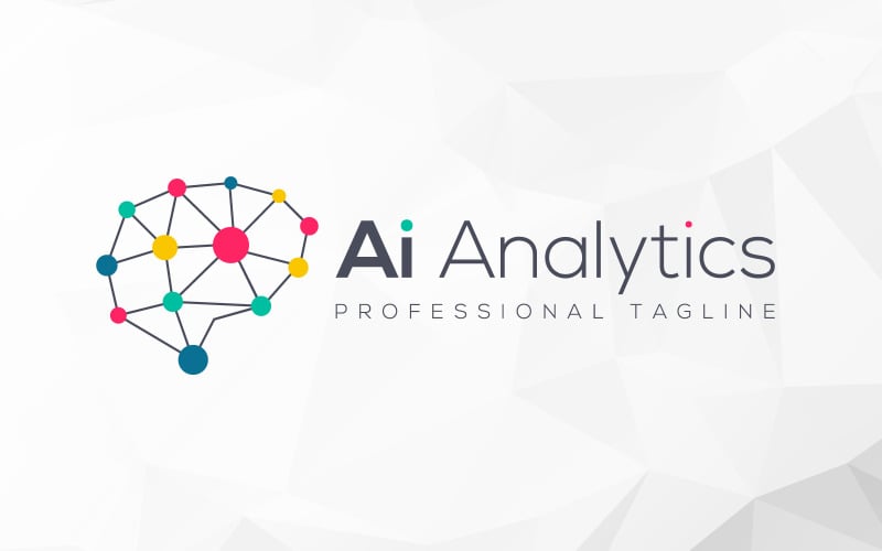 ai artificial intelligence analytics brain logo design original