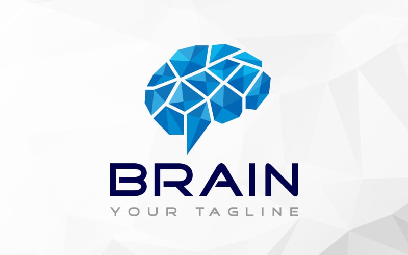 ai artificial intelligence brain technology logo design original