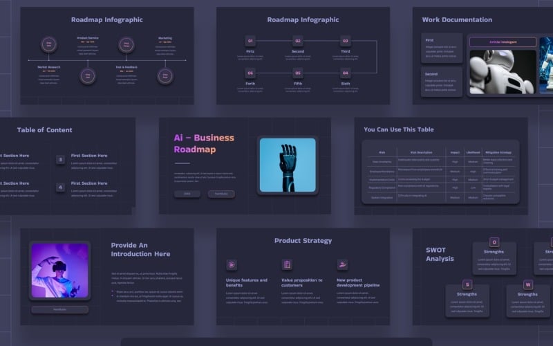 ai business roadmap powerpoint original