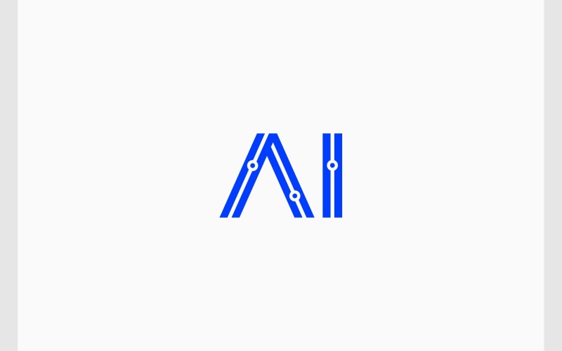 ai circuit technology digital logo original