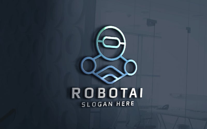 ai robot mascot professional logo original