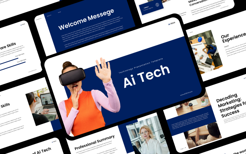 ai technology presentation template powerpoint original