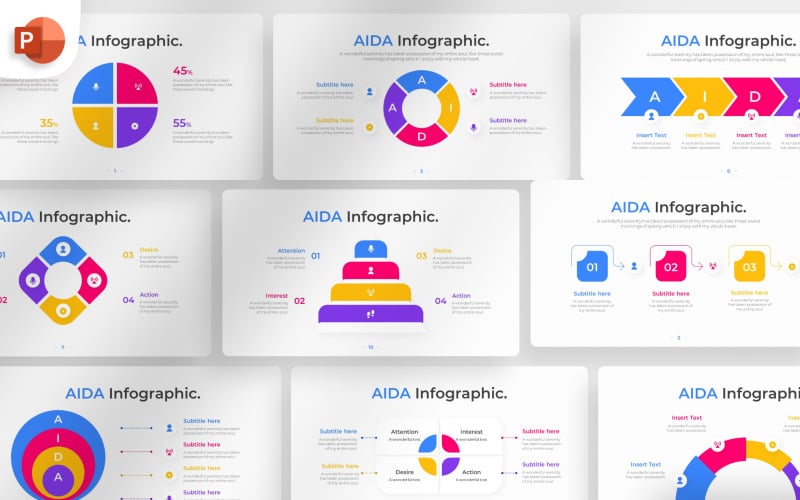 aida powerpoint infographic template original