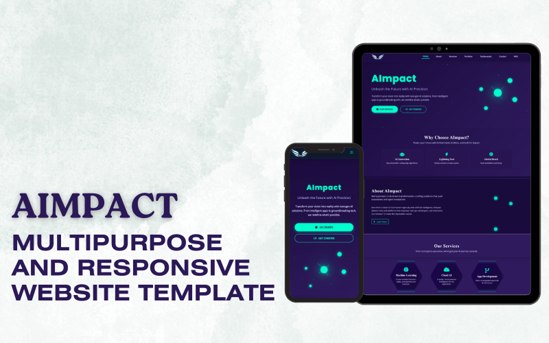 aimpact technology amp ai landing page templates original