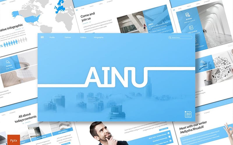 ainu powerpoint template original