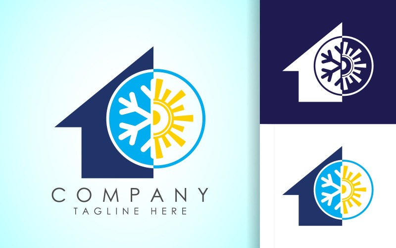 air conditioner logo hot and cold symbol original