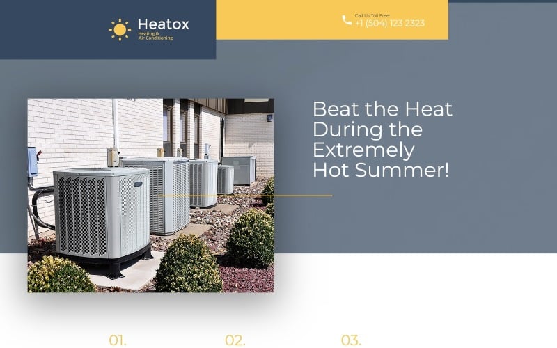 air conditioning responsive landing page template original