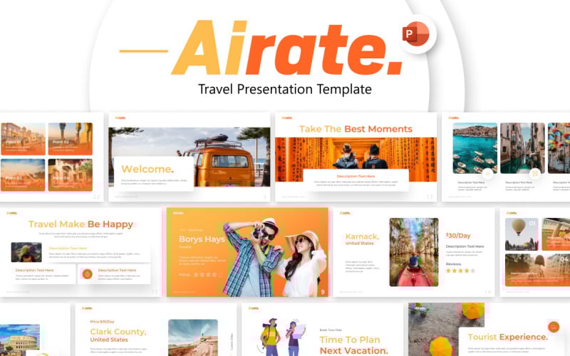 airate traveling powerpoint template original