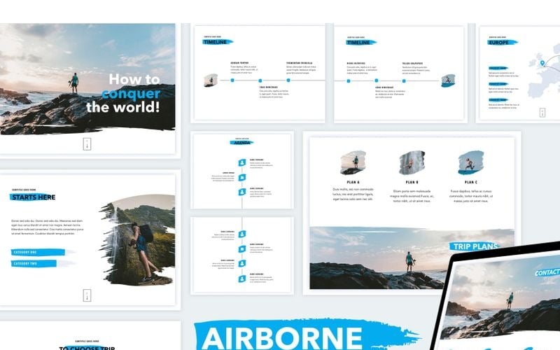 airborne powerpoint template original