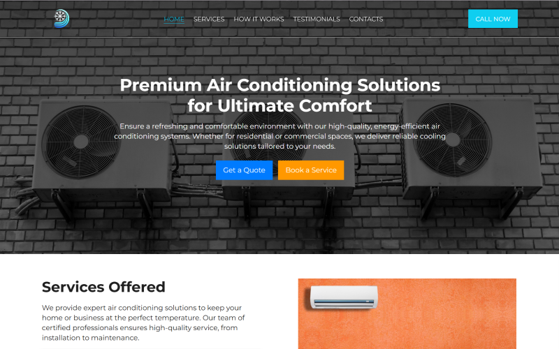 aircond air conditioning responsive landing page original
