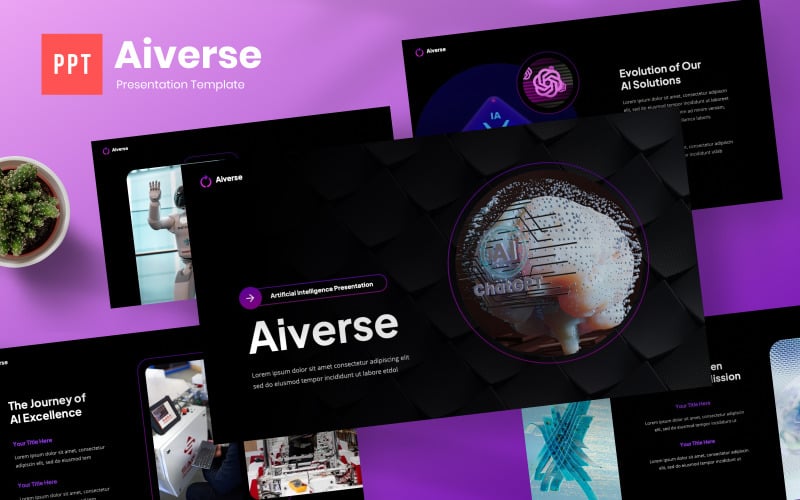 aiverse artificial intelligence powerpoint template original