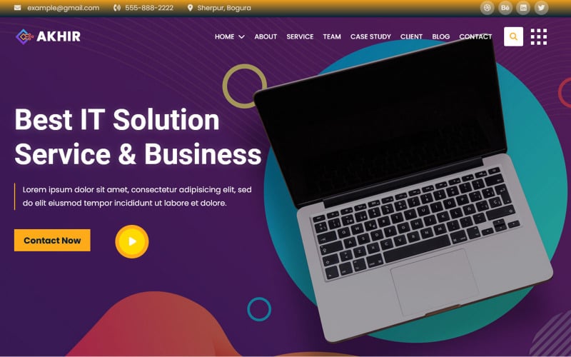 akhir it solution amp business service landing page template original