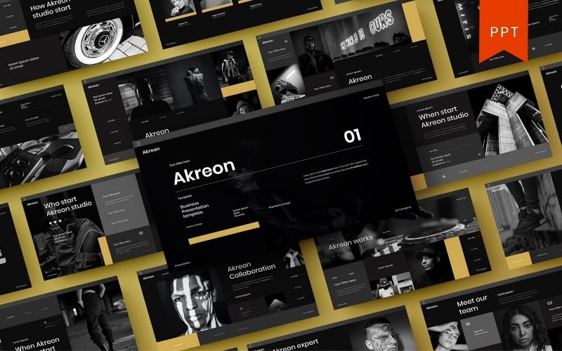 akreon business powerpoint template original