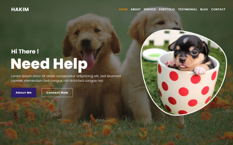 al hakim pet animal landing page template original