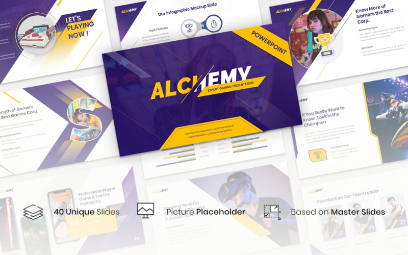 alchemy esport gaming powerpoint template original
