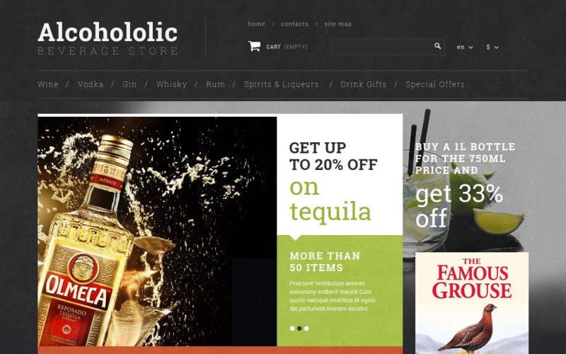 alcoholic beverage store prestashop theme original