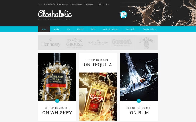 alcoholic beverages store prestashop theme original