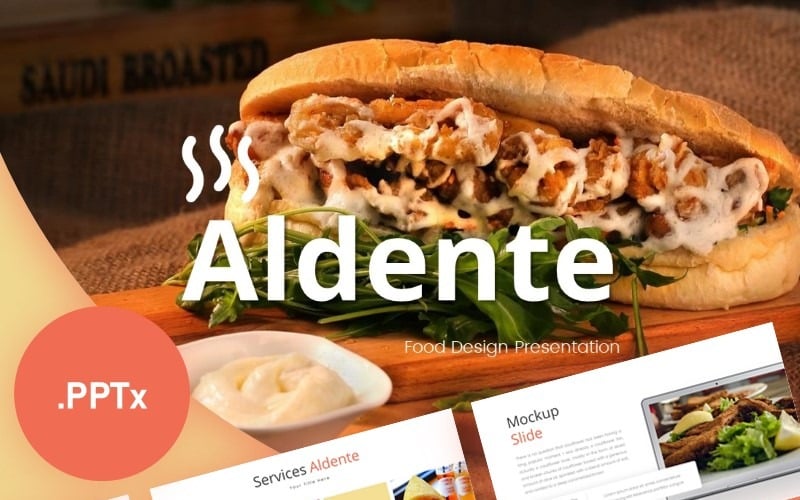 aldente food presentation powerpoint template original