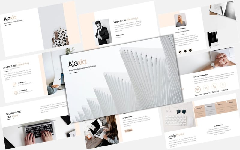 alexia creative business powerpoint template original