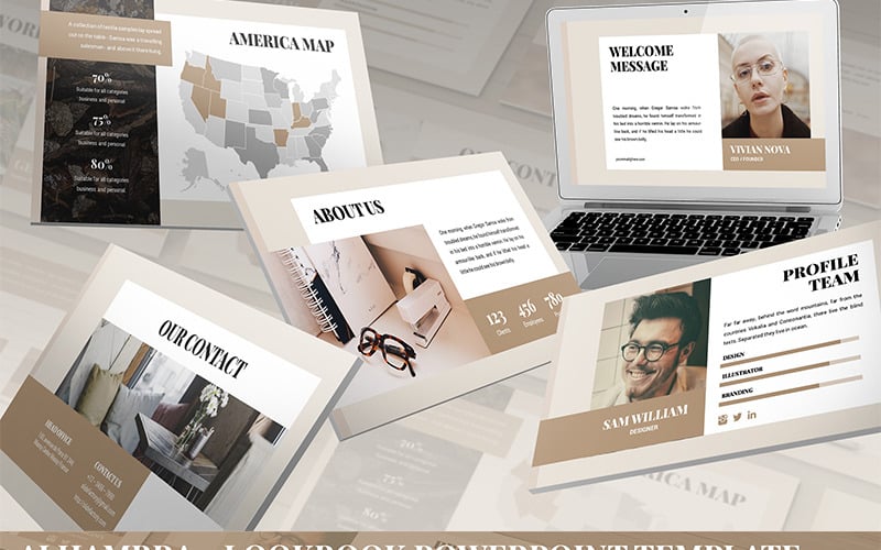 alhambra lookbook powerpoint template original