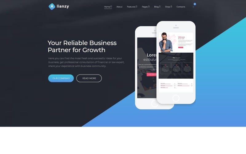 alianzy business partnership wordpress elementor theme original