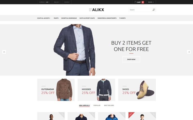 alikx prestashop theme original