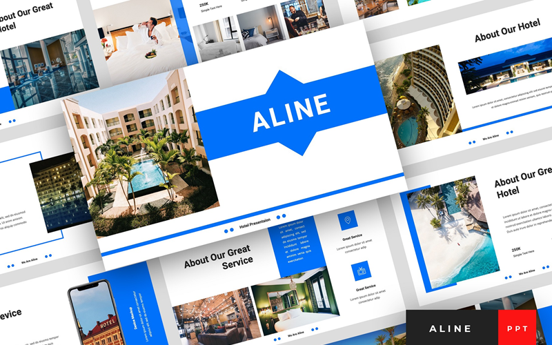 aline hotel presentation powerpoint template original