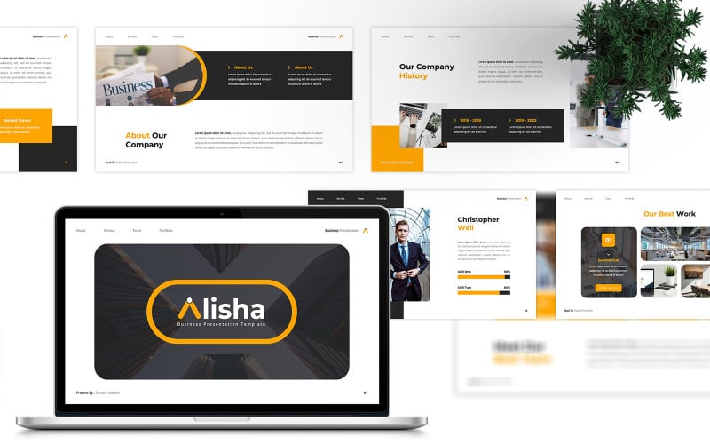 alisha business powerpoint template original
