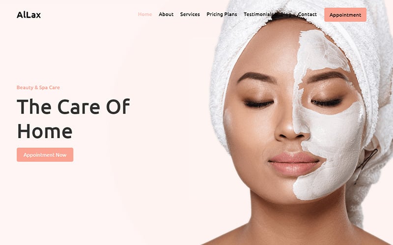 allax beauty amp spa center landing page template original