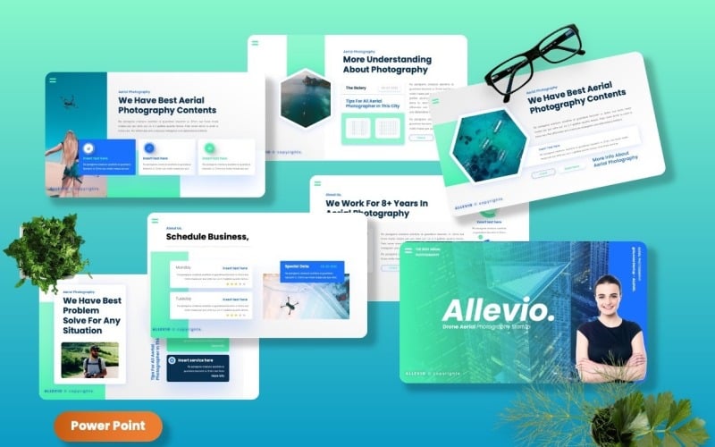allevio drone aerial photography powerpoint templates original