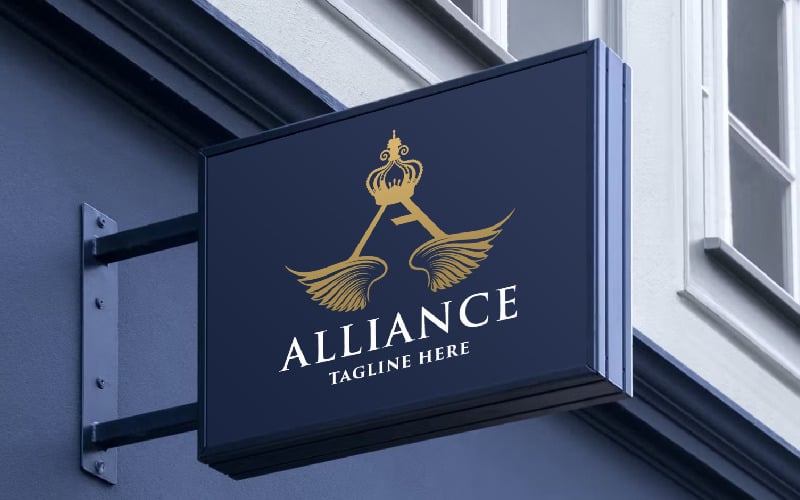 alliance letter a pro logo template original