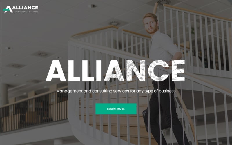 alliance management consulting modern html landing page template original
