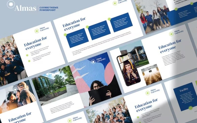 almas course theme powerpoint template original