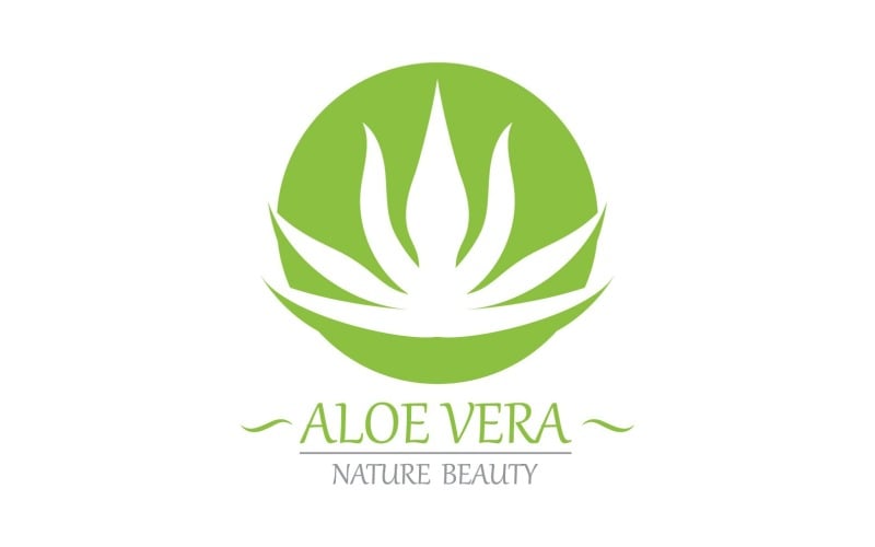 aloe vera logo nature template v original