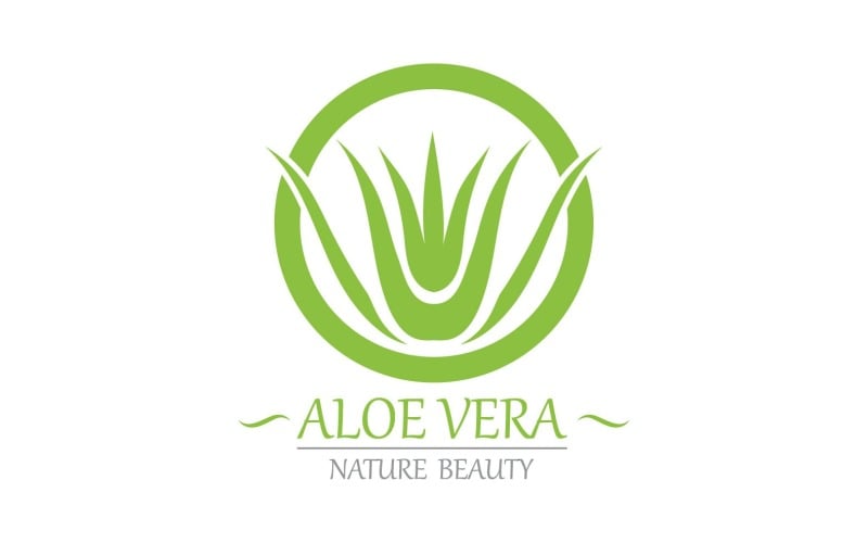 aloe vera logo nature template v original