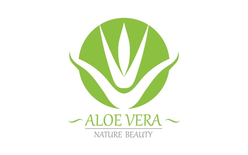aloe vera logo nature template v original